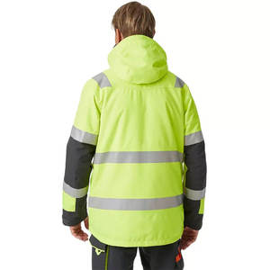 Chaqueta de Seguridad Impermeable de Alta Visibilidad, Ignífuga, Unisex, con Capucha y Elástica, para Trabajo en Invierno - Product Image 4