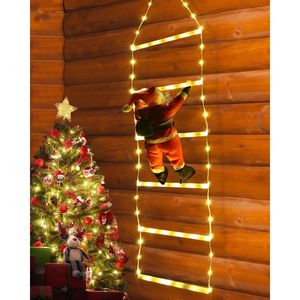 Luces LED de Navidad de 2.5 Pies, Escalera Decorativa de Papá Noel para Interiores y Exteriores, para Ventanas, Paredes del Hogar, Decoración de Árboles de Navidad, Blanco Cálido - Product Image 1