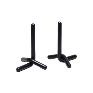 Sujetalibros de metal para sala de estar, soporte decorativo para libros, con revestimiento negro, hechos a mano, para revistas y periódicos - Product Image 1