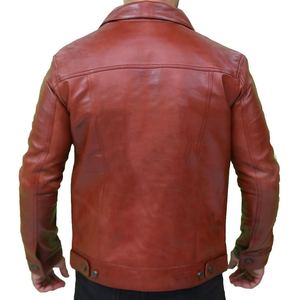 Chaqueta de cuero de invierno para hombre a precio asequible, con cuello alto, bolsillos laterales, corte clásico, informal y personalizada. - Product Image 3
