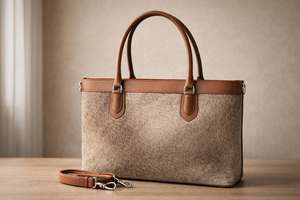 กระเป๋าถือหนังวัวแท้ลายขนสัตว์ งานปัก ดีไซน์หรูหรา สำหรับฤดูร้อนและฤดูใบไม้ร่วง แบบเปิดปิดอเนกประสงค์ สำหรับผู้หญิง รุ่น LHTB-0003 - Product Image 5