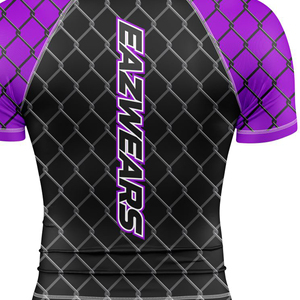 Fabricant OEM ODM de vêtements de sport personnalisés, Rash Guards pour hommes, T-shirts de compression athlétiques à manches courtes pour la sublimation MMA - Product Image 4