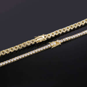 Collares de Diamantes con Incrustaciones de Oro y Plata Estilo Hip Hop para Mujer y Cadenas Cubanas - Product Image 3