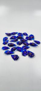 Ensemble de runes Futhark en obsidienne bleue, pointe de flèche, cristal, style Feng Shui, fait main, gravé, agate Muntaha, guérison, qualité supérieure - Product Image 4