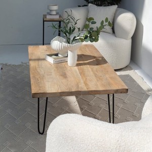 Mesa de Centro Vandana Astra Vesta de Madera de Mango para Sala de Estar Moderna y Decoración Contemporánea - Product Image 6