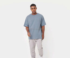 T-shirt en coton surdimensionné pour homme, logo personnalisé, unisexe, garçons, hip-hop, respirant, pour toutes les tailles - Product Image 6