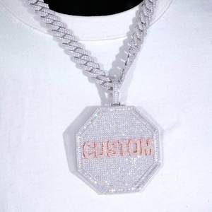 Pendentif Cœur de Luxe en Moissanite, Bijou Hip-Hop Glacé pour Fête, en Argent Sterling 925, Couleur et Taille Personnalisables, Unisexe - Product Image 4