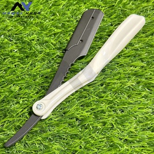 Nouveau Rasoir Droit de Barbier Pliable avec Manche en Plastique et Support de Lame à Verrouillage par Oscillation, Marque OEM Shavette - Product Image 4