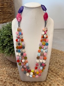 Collar de Resina Hecho a Mano Multicolor con Cuentas, Joyería de Lujo, Artesanía de Resina, Estilo Bohemio Indio, Hadas, Amor, Música, Anime - Product Image 5