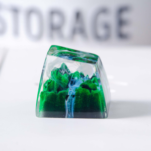 Keycaps Mystiques Anime, Keycaps Artisanaux Personnalisés, Keycaps Anime Mignons, Keycaps Verts, Ensemble de Keycaps, Keycaps en Résine - Product Image 3