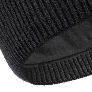 Wholesale custom streetwear <b>knit</b> <b>beanie</b> with ribbed <b>knit</b> and text logo for US streetwear brands fall drop - Product Image 4