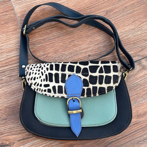 New Designer Western Animal Print Recycled Leather Handbag Multi Colored Purse for Women's Stylish Multi Uses Shoulder Sling Bag - Product Image 3