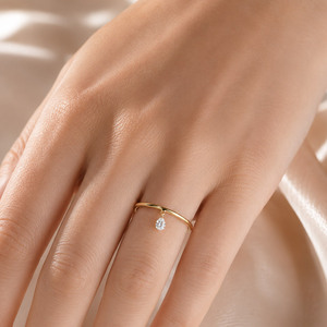 <b>925</b> <b>Silver</b> Jewelry Moissanite Pear Cut Water Tear Drop Gold <b>Ring</b> for Women - Product Image 6