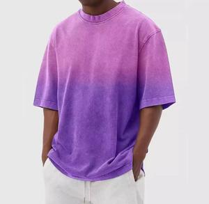เสื้อยืดคอกลมแขนสั้นทรงปกติสำหรับผู้ชาย สีเขียวไล่เฉด ผ้าฝ้ายเจอร์ซีย์ สวมใส่สบาย ระบายอากาศได้ดี ผ้าถัก สีพื้น ไม่หดตัว - Product Image 4