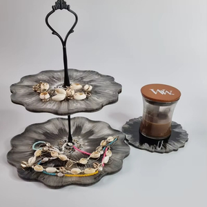 Round Resin Cake Stand Decorative <b>Bakery</b> Display Stand - Product Image 1