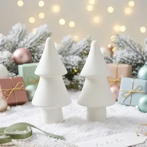 Handmade Collection Modern Resin <b>Christmas</b> <b>Tree</b> Decor Miniature Pine Shape <b>Tabletop</b> Indoor White Durable Eco Friendly Customized - Product Image 5