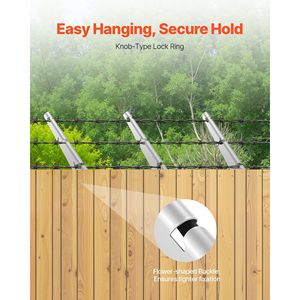 Confezione da 10 Estensori per Pali di Recinzione con Filo Spinato, Montaggio su Superficie Piatta 12.2, in Acciaio Zincato, per Recinzioni, Tralicci e Cancelli - Product Image 4