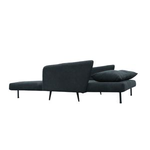 Divano letto convertibile Lawson da 61 pollici in tessuto nero con cuscini - Product Image 4