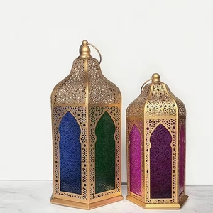 Lanterne en fer à verre, support de bougie, design moderne, durable, pour décoration intérieure et mariage, vente chaude - Product Image 5