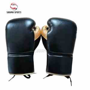 ถุงมือชกมวยคุณภาพสูงราคาโรงงาน ลดราคาพิเศษ รับสกรีนโลโก้ ถุงมือฝึกซ้อม PU พร้อมผ้าพันมือ สำหรับผู้ชาย - Product Image 4