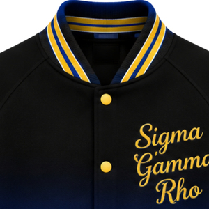 Chaqueta Bomber de Moda Personalizada para Mujeres de Sigma Gamma Rho, Chaqueta Casual con Cierre Frontal, Fabricante OEM ODM - Product Image 3