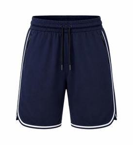 Shorts pour hommes bleu marine à séchage rapide, style Bermuda, avec bande latérale et cordon de serrage à la taille, décontractés, pour le fitness et les athlètes, faible MOQ - Product Image 1