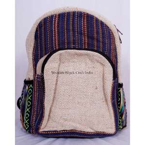 Mochila Artesanal Unisex de Tamaño Mediano, 100% Algodón, Estilo Vintage, Ligera, 20L, Cierre de Cremallera y Hebilla, con Logotipo Artesanal, para Viajes - Product Image 1