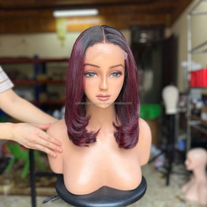 Perruques Lace Front en Cheveux Humains Vierges Vietnamiens Très Demandées, Dentelle Transparente pour Perruques Bob HD Sans Colle, Lisses et Soyeuses, Style Libre - Product Image 2