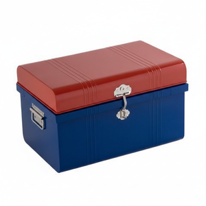 Caja de Almacenamiento de Metal Azul y Latón, para Uso en el Hogar y Hoteles, Hecha en India, en Grandes Cantidades, de Alta Calidad, Diseño Único, Caja Hecha a Mano - Product Image 4
