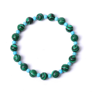 Bracelet Perlé Hemasa Fashions Vintage Rose Cristal Bleu Strass Rond Taille Brillante Pierre Naturelle Bijou Unisexe Cadeau - Product Image 6