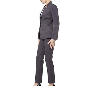 Women Classic <b>Blazer</b> Trousers Suit <b>Set</b> Formal Office Business Wear Custom Logo Private Label Wholesale - Product Image 6