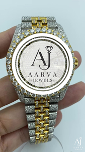 AARVA JEWELS กลไกมิโยตะสุดหรู ตัวเรือนสแตนเลสสตีล 38 มม. อะนาล็อกควอตซ์ คริสตัลแซฟไฟร์ สายนาฬิกาขนาด 20 มม. - Product Image 2