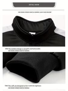 Chándal Deportivo Personalizado con Estampado Slim Fit para Hombre, Cuello Alto, Bolsillos, Chaqueta con Cremallera, Lavable a Máquina, Poliéster, para Correr, 100% - Product Image 4