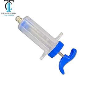 กระบอกฉีดยาสัตว์แบบใช้ซ้ำได้ OEM หัวล็อคแบบ Luer ความจุ 10 มล./20 มล./50 มล. แบบพกพาสำหรับฉีดวัคซีนวัว ม้า แกะ แพะ สัตว์ปีก - Product Image 1