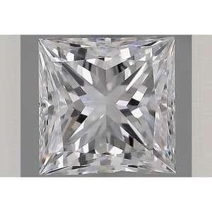 Bijou en pierre centrale synthétique premium de 2,47 carats, taille princesse, couleur E, clarté VS1, certifié IGI, excellente qualité de polissage et symétrie - Product Image 1