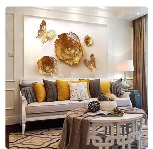Juego de Esculturas de Follaje en Metal 3D, Chapado en Oro, Decoración de Pared Extra Grande para el Hogar, Estilo Glam - Product Image 6