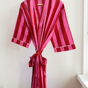 Vestido Kimono con Estampado Floral 100% Algodón para Mujer, Tejido de Alta Calidad, Informal, Transpirable, de Secado Rápido, para Invierno, Primavera, Verano y Otoño - Product Image 2