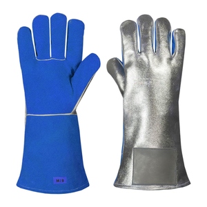 Guantes de Soldadura de Cuero Vacuno de Primera Calidad, Aluminizados, Duraderos, Resistentes al Calor y Chispas, Venta al Por Mayor - Product Image 4