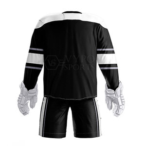 Vente directe d'usine, service OEM, uniforme de hockey sur glace unisexe personnalisable, tissu respirant et durable en polyester de haute qualité - Product Image 3