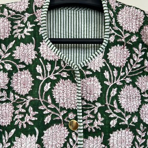 Chemise de nuit d'été pour femme à imprimé animal, 100 % coton, manches longues, longueur intégrale, douce, décontractée, col en V, broderie machine, vêtement de nuit - Product Image 3