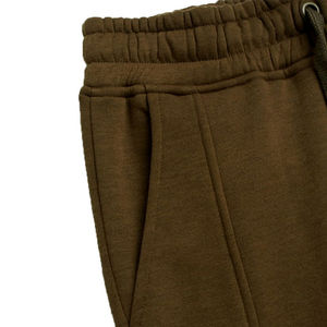 Pantalones Cortos Cargo Marrones Sólidos para Hombre, Cintura Elástica de Altura Media, Estilo Casual, Largo Bermuda, 100% Algodón, Tejido de Punto, con Bolsillos - Product Image 6