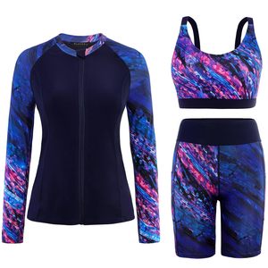 Traje de Baño de 3 Piezas para Mujer, Sublimado Personalizado al por Mayor, Manga Larga, Secado Rápido, para Surf, Natación, Playa - Product Image 1