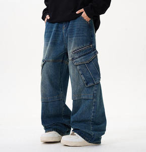 Pantalones Vaqueros Anchos de Mezclilla para Hombre, Diseño Unisex, Estilo Hip Hop, Bordados, Lavables, de Alta Calidad, la Mejor Moda Urbana - Product Image 3