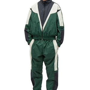 Conjunto Deportivo para Hombre con Bloques de Color, Sudadera con Capucha, Transpirable, 100% Algodón, Invierno, Logotipo Bordado en la Parte Delantera, Estilo Urbano - Product Image 1