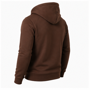 Sudadera con capucha extragrande 100% algodón con cremallera, de alta calidad, al por mayor, de lujo, pesada y bordada - Product Image 5
