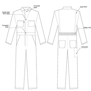 Overol de Trabajo con Múltiples Bolsillos, Ropa de Seguridad de Algodón, Overol de Seguridad Reflectante, Uniforme de Trabajo Resistente, Overoles al Mejor Precio - Product Image 5