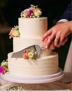 Elegant Stainless Steel Cake Knife <b>Set</b> With Beaded Handles Handmade For Dessert Serving Wedding And Parties Serving Flatware - Product Image 4