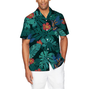 Chemise hawaïenne pour homme à manches courtes, motif floral tropical, boutonnée, décontractée, respirante, été, imprimé 3D, Aloha, vacances, vêtements de plage - Product Image 2