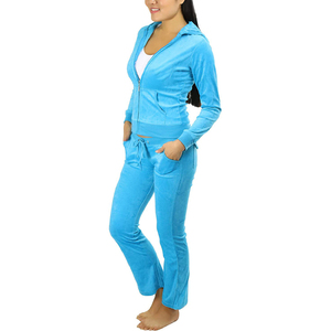 Conjunto deportivo informal de dos piezas para mujer, de color sólido, corte holgado, manga larga, para otoño, con sudadera con capucha y pantalones. - Product Image 1