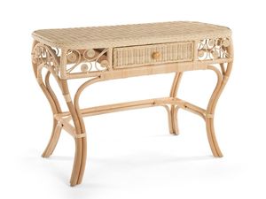 Designer Rattan <b>Console</b> <b>Table</b> Natural Cane <b>Storage</b> Cabinet with Elegant Wooden Construction for Modern Homes - Product Image 4